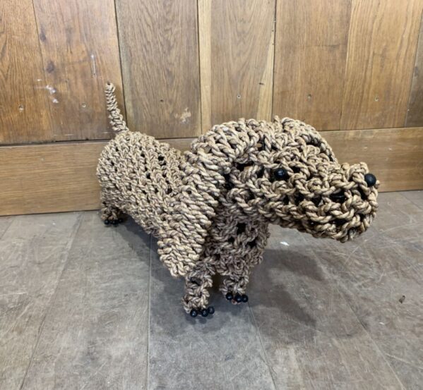 We are very pleased to offer this Reclaimed Twisted Rope Sausage Dog in stock and on display in our antique showroom section at Authentic Reclamation