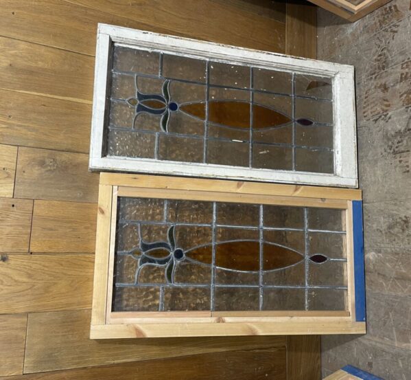 Pair of Reclaimed Stained Glass Windows