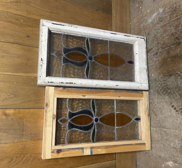 Pair of Reclaimed Stained Glass Windows