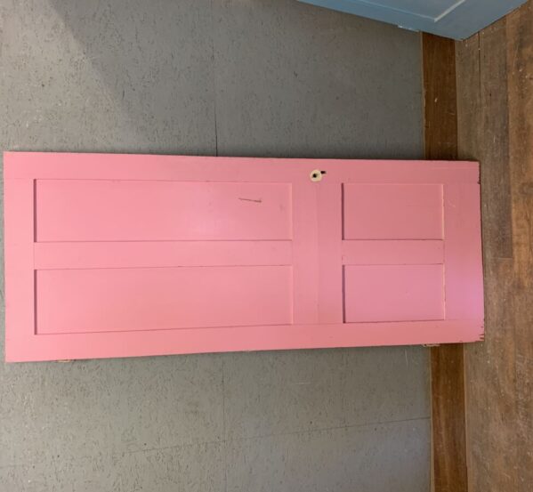 Bright Pink Painted 4 Panelled Door