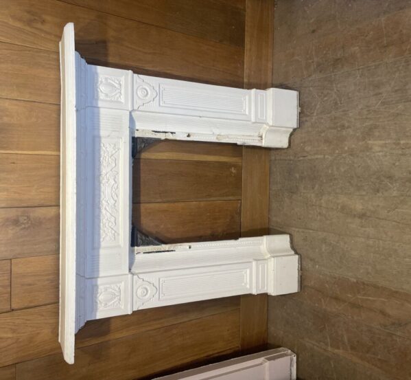 Lovely White Painted Cast Iron Surround