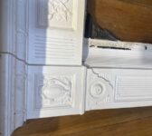 Lovely White Painted Cast Iron Surround