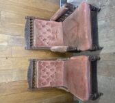 Pair of Reclaimed Large Red Chairs