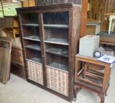 Reclaimed Glass Dark Stained Cabinet