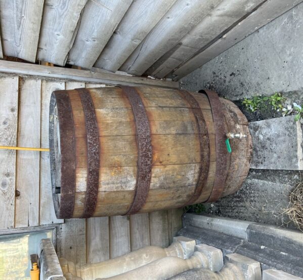 Reclaimed Wooden Barrel With Tap
