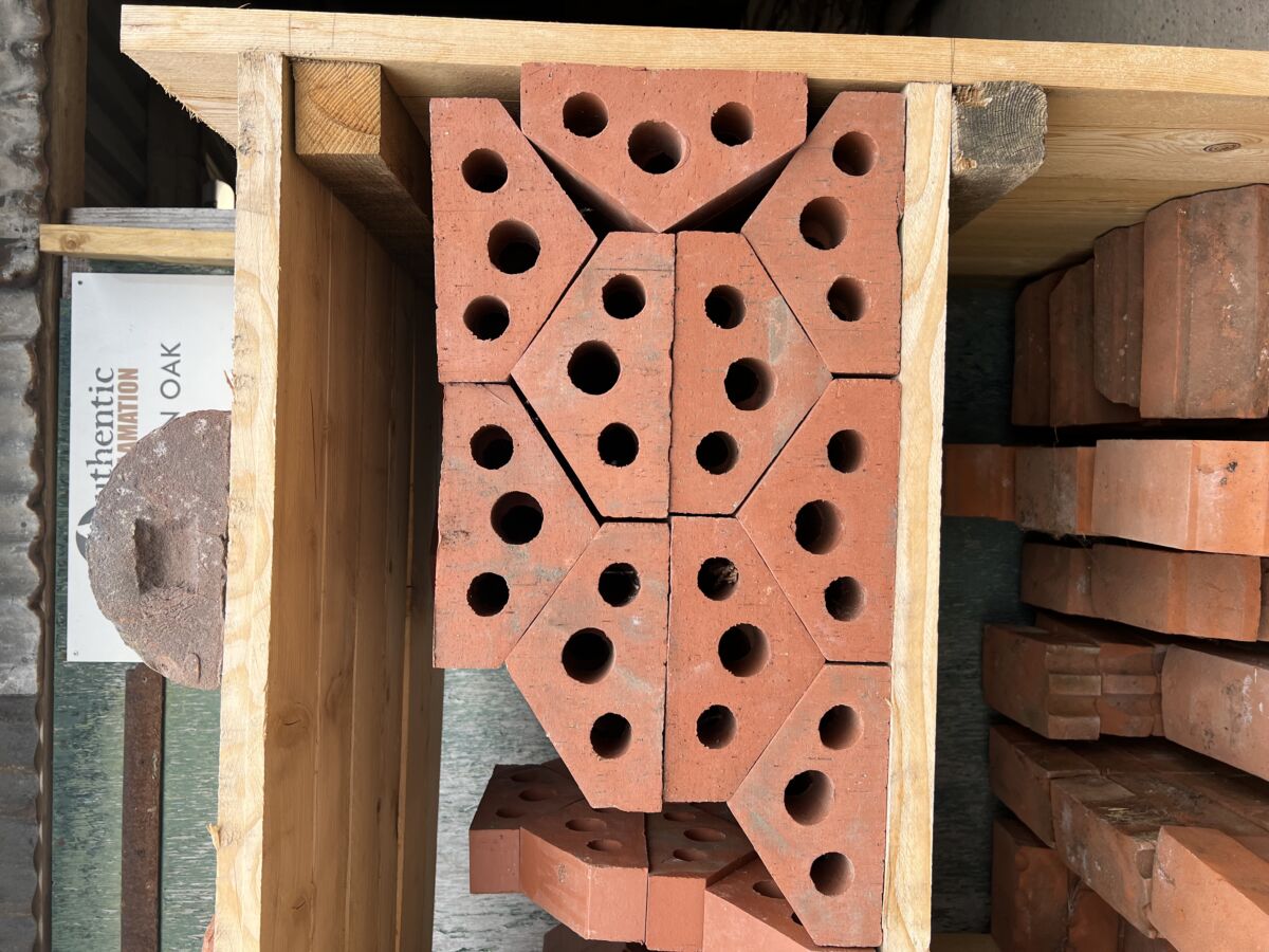 Batch of New Red Pointed Coping Bricks - Authentic Reclamation