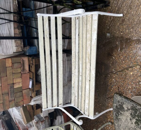 Reclaimed White Painted Bench