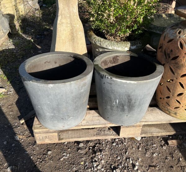 Pair of Lovely Dark Plant Pots