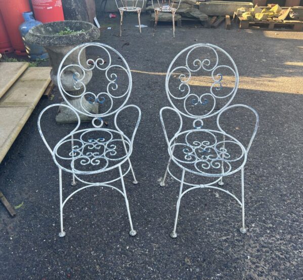 Pair of Painted Garden Chairs