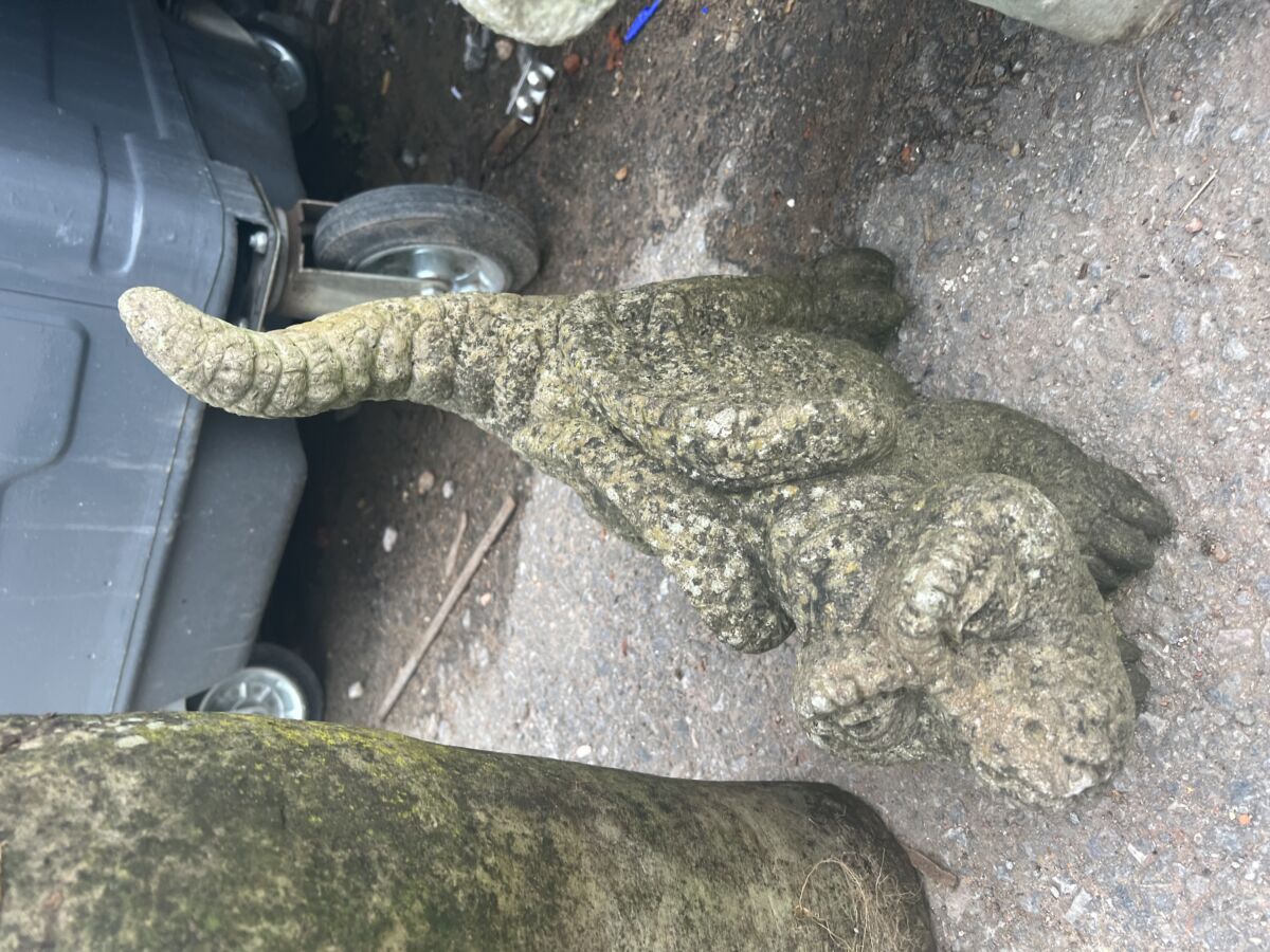 Small Reclaimed Dragon Statue - Authentic Reclamation