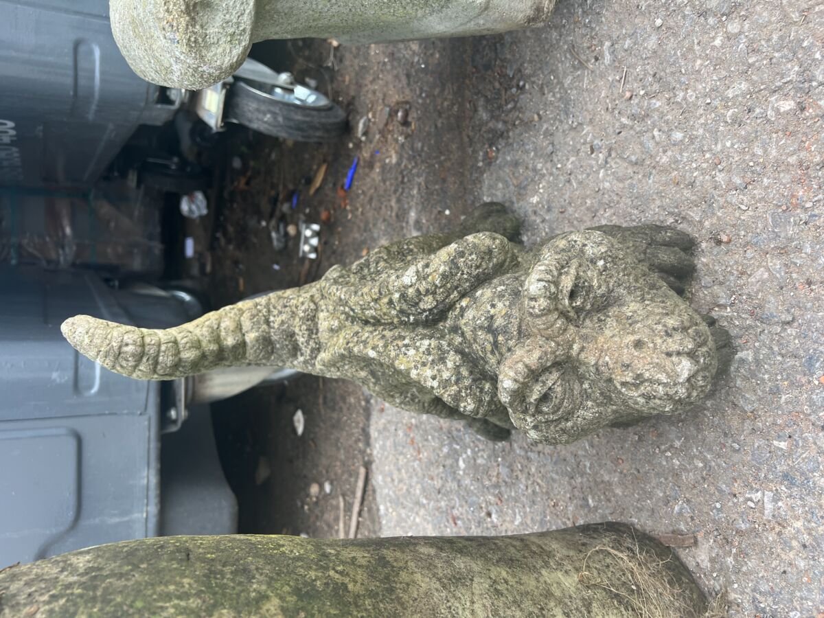 Small Reclaimed Dragon Statue - Authentic Reclamation