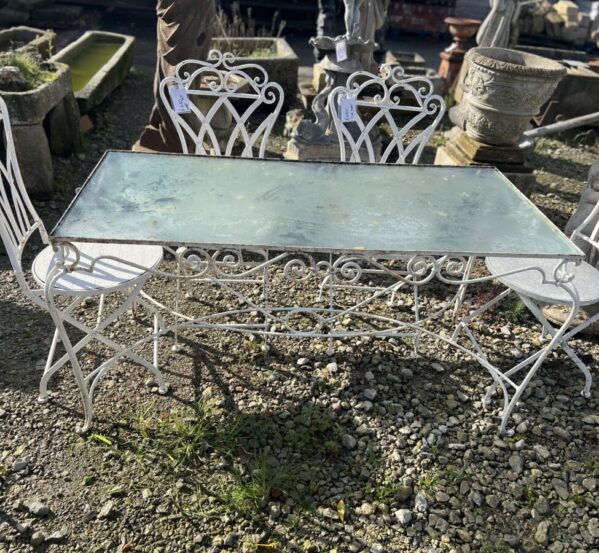 Lovely Painted Glass Top Table