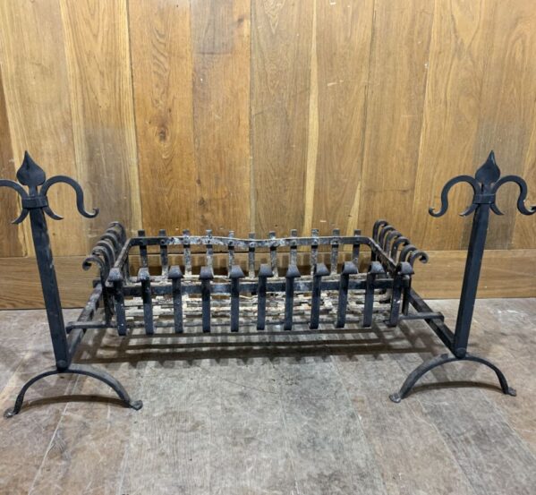 Large Reclaimed Iron Fire Basket