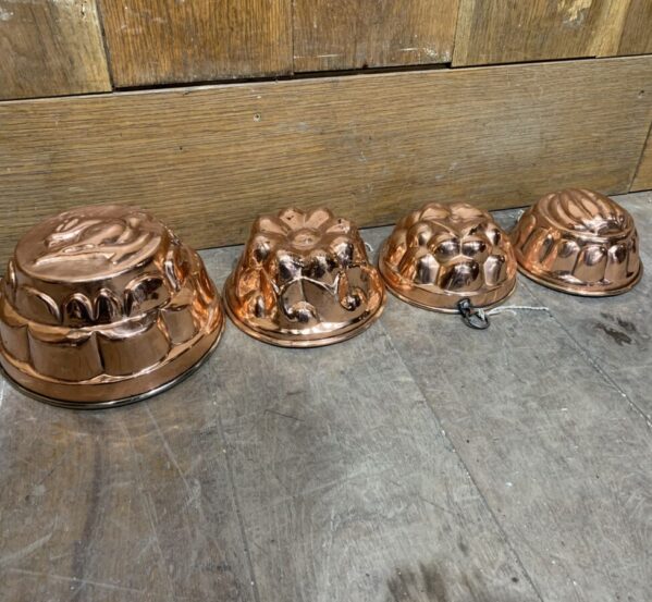 Set of Reclaimed Copper Jelly Moulds