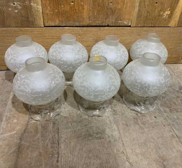 Set of 7 Frosted Glass Lamp Shades