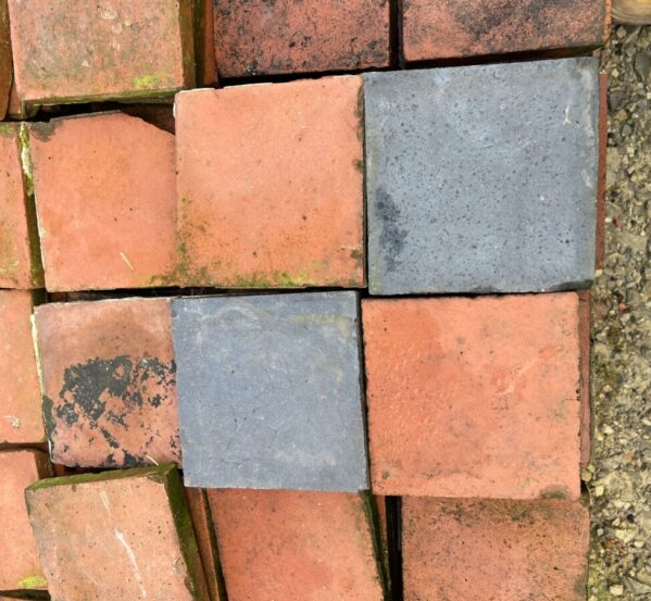 Batch of Red and Black Quarry Tiles