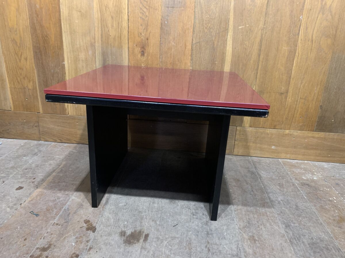 Reclaimed Square Red Topped Table - Authentic Reclamation