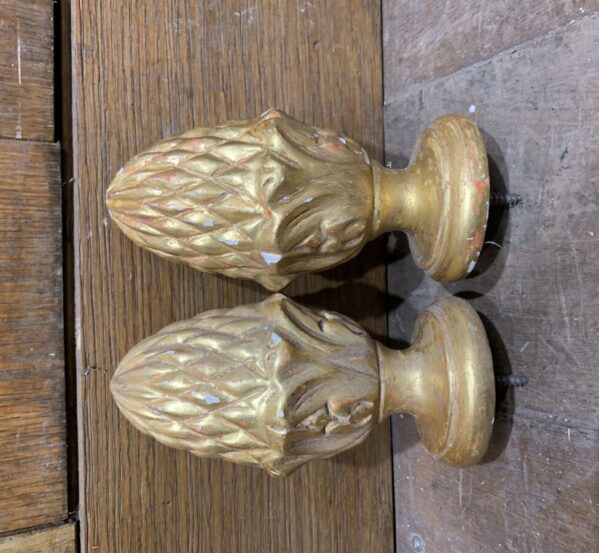 Pair of Gold Pine-cone Finials