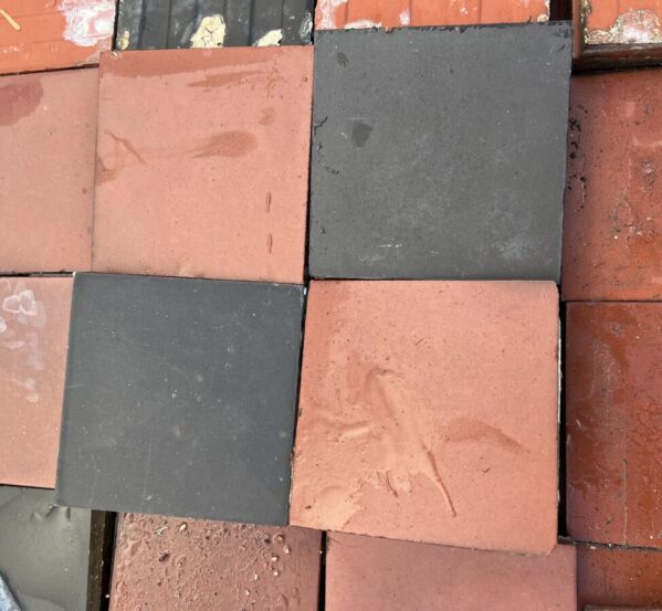 Small Modern Red and Black Quarry Tiles