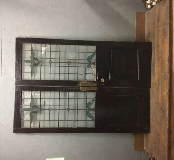 Double Doors with Lovely Stained Glass