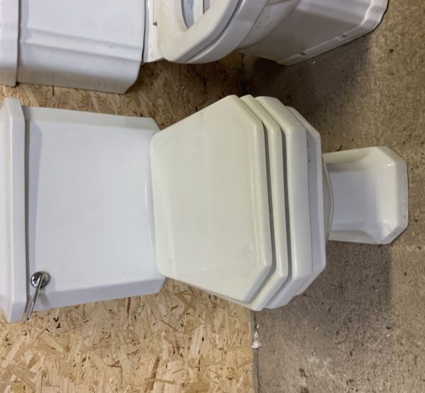 White Squared Edged Toilet and Cistern