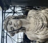 Stunning Restored Statue of Woman with Floral Decoration