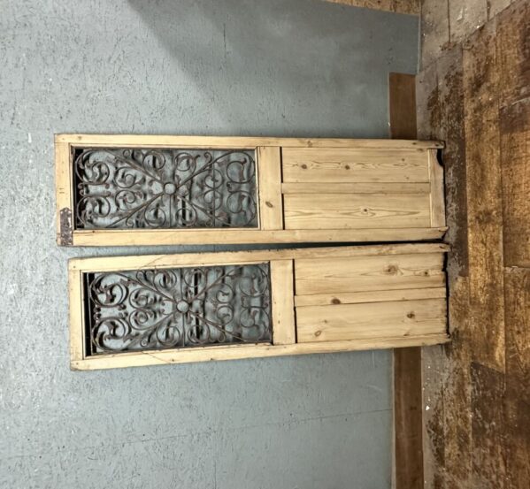 Small Pair of Varnished Pine Shutters
