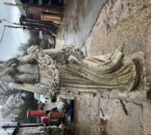 Stunning Restored Statue of Woman with Floral Decoration