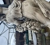 Stunning Restored Statue of Woman with Floral Decoration