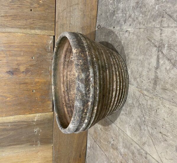 Round Weathered Terracotta Pot
