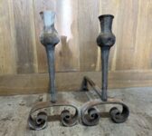 Pair of Gorgeous Rusted Fire Dogs