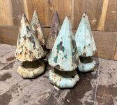 Victorian Cast Iron Finials (5x)