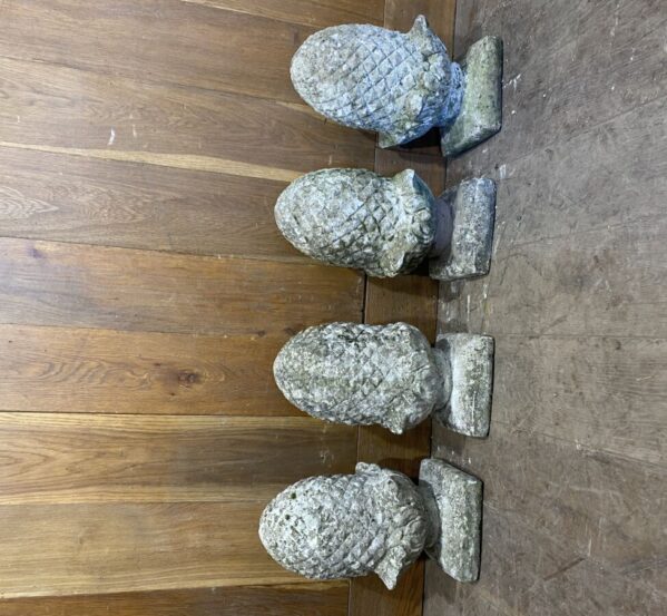 Set of Stone Pineapple Finials