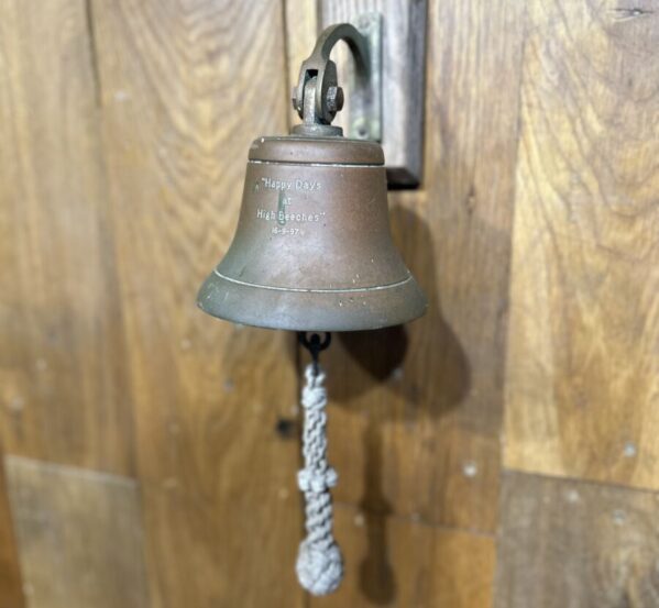 Engraved Bell with Wooden Mount
