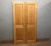 Pair of Oak 2 Panelled Cupboard Doors