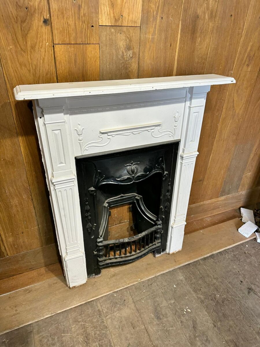 Black and White Insert with Mantle - Authentic Reclamation