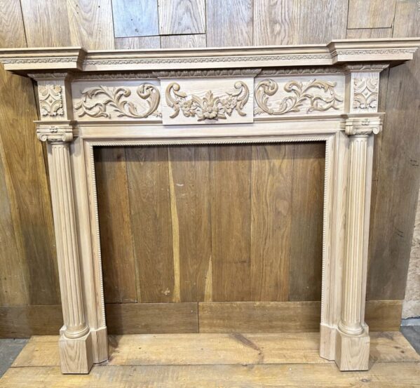 Beautifully Carved Wooden Fire Surround