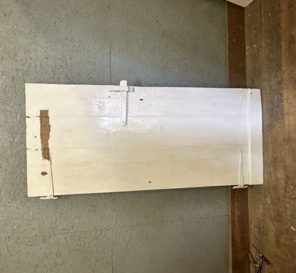 Warped White Painted Ledge and Brace with Furniture