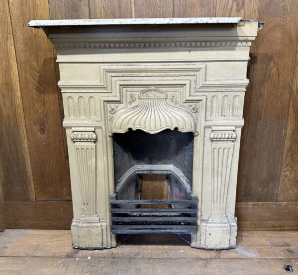 Victorian Painted Fire Insert with Damaged Mantle