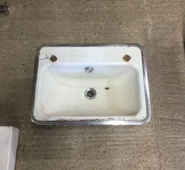 Small Sink with Metal Surround