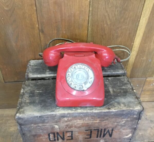 Vintage Red Landline Landline Telephone