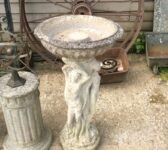 Reclaimed Reconstituited Bird Bath