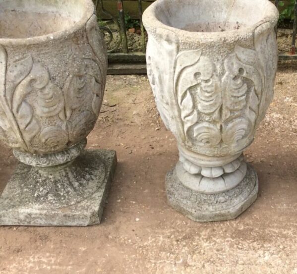 Pair of Decorative Planters- Crack in One