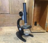 Exquisite Microscope In Wooden Box