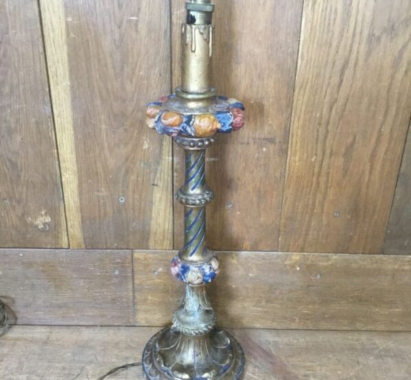 Antique Multi-Colored Decorative Lamp