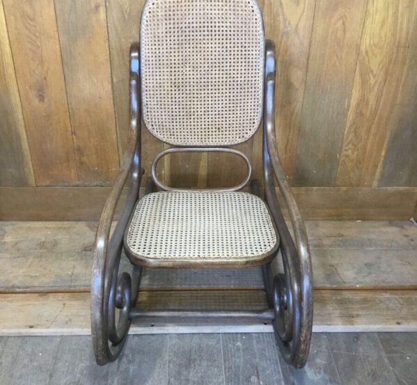 Gorgeous Wooden Rocking Chair With Rattan Finish