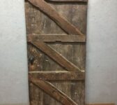 Antique Oak Ledge And Brace With Key