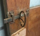 Large Dark Pine Door With Hardware