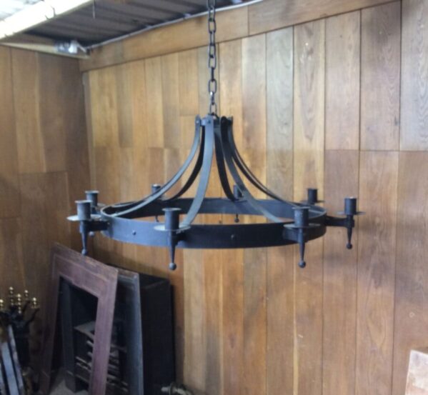 Period Black Rounded Chandelier