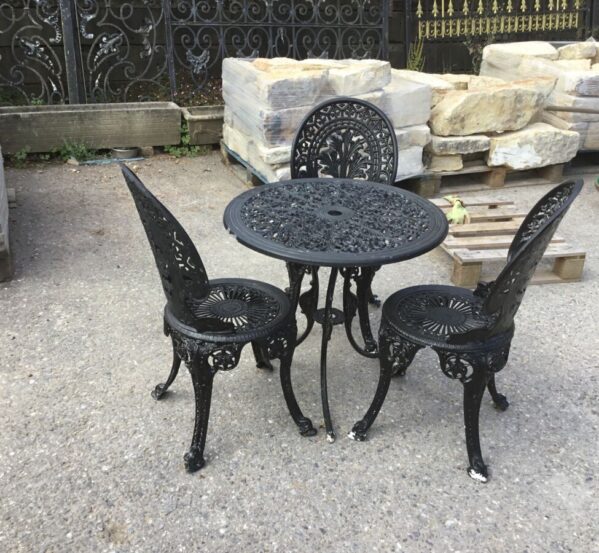 Black 3 Person Table With Chairs